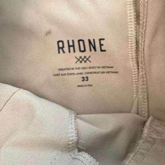 Rhône commuter classic pant khaki tan size 33 inseam 31.5 straight leg stretch - Picture 6 of 10